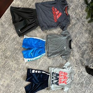 Lot Nike Adidas shorts & t-shirts sz5 little boys 3 outfits